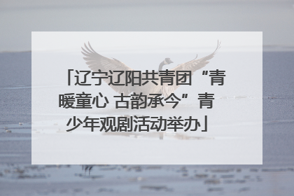 辽宁辽阳共青团“青暖童心 古韵承今”青少年观剧活动举办