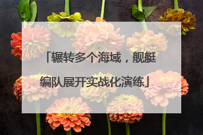辗转多个海域，舰艇编队展开实战化演练