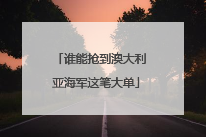 谁能抢到澳大利亚海军这笔大单