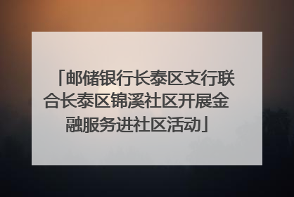 邮储银行长泰区支行联合长泰区锦溪社区开展金融服务进社区活动