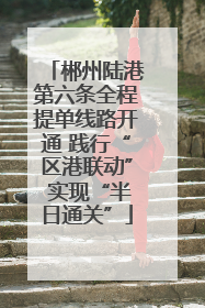 郴州陆港第六条全程提单线路开通 践行“区港联动” 实现“半日通关”