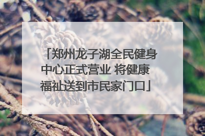 郑州龙子湖全民健身中心正式营业 将健康福祉送到市民家门口