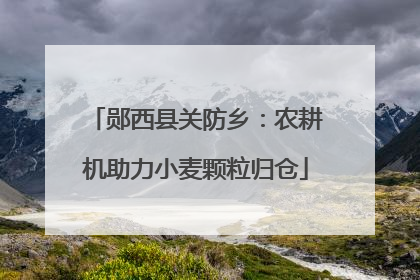 郧西县关防乡：农耕机助力小麦颗粒归仓