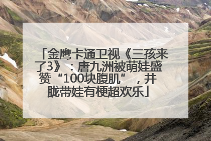 金鹰卡通卫视《三孩来了3》：唐九洲被萌娃盛赞“100块腹肌”，井胧带娃有梗超欢乐
