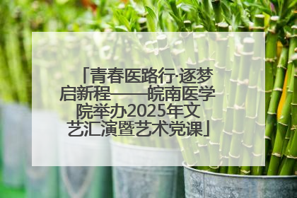 青春医路行·逐梦启新程——皖南医学院举办2025年文艺汇演暨艺术党课