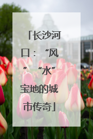 长沙河口：“风”“水”宝地的城市传奇