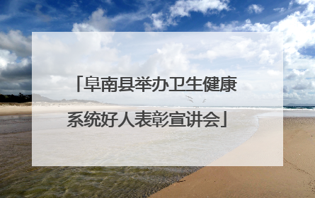 阜南县举办卫生健康系统好人表彰宣讲会