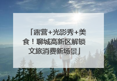 露营+光影秀+美食！聊城高新区解锁文旅消费新场景