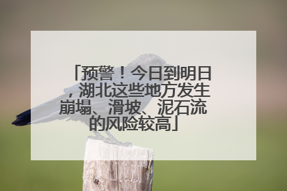 预警！今日到明日，湖北这些地方发生崩塌、滑坡、泥石流的风险较高