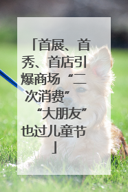首展、首秀、首店引爆商场“二次消费” “大朋友”也过儿童节