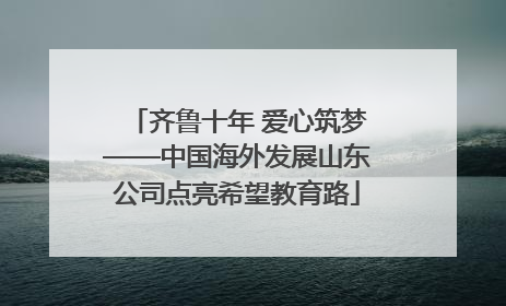 齐鲁十年 爱心筑梦——中国海外发展山东公司点亮希望教育路