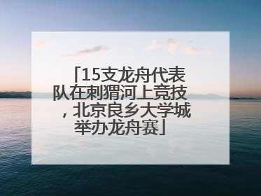 15支龙舟代表队在刺猬河上竞技，北京良乡大学城举办龙舟赛