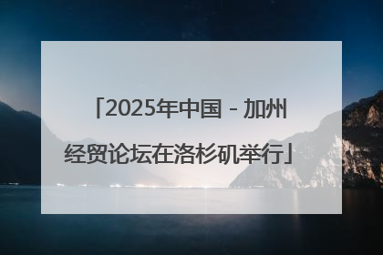 2025年中国－加州经贸论坛在洛杉矶举行