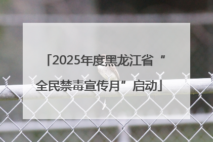 2025年度黑龙江省“全民禁毒宣传月”启动