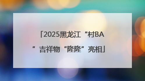 2025黑龙江“村BA”吉祥物“隆隆”亮相