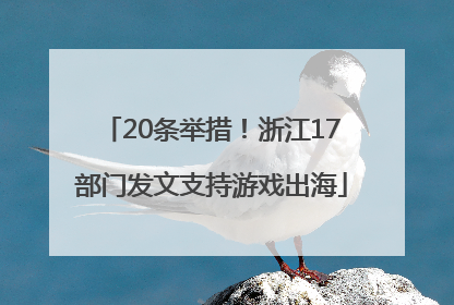 20条举措！浙江17部门发文支持游戏出海