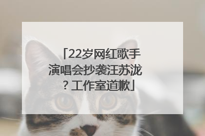 22岁网红歌手演唱会抄袭汪苏泷？工作室道歉