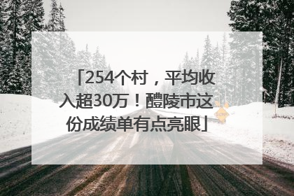 254个村，平均收入超30万！醴陵市这份成绩单有点亮眼