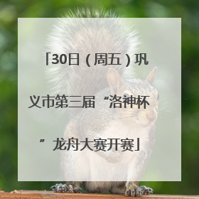 30日（周五）巩义市第三届“洛神杯”龙舟大赛开赛