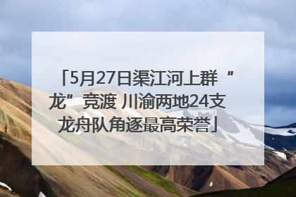 5月27日渠江河上群“龙”竞渡 川渝两地24支龙舟队角逐最高荣誉