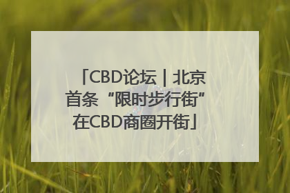 CBD论坛｜北京首条“限时步行街”在CBD商圈开街