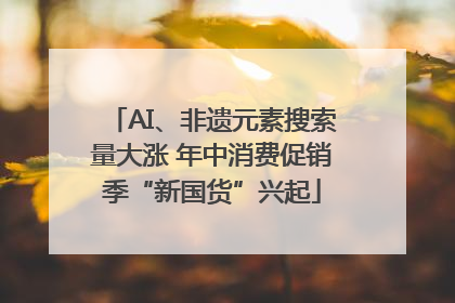 AI、非遗元素搜索量大涨 年中消费促销季“新国货”兴起